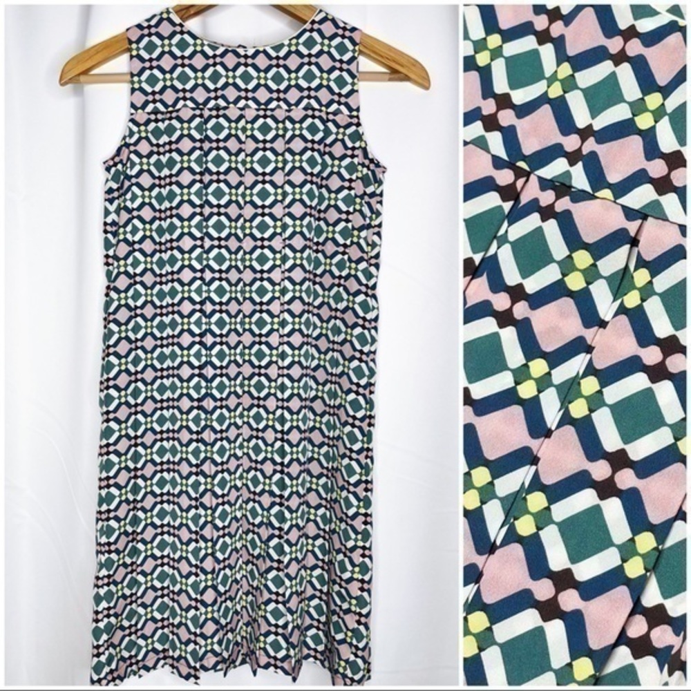Marni Kids Sleeveless Multicolor Patterned Pleated Swing Dress Kids 10